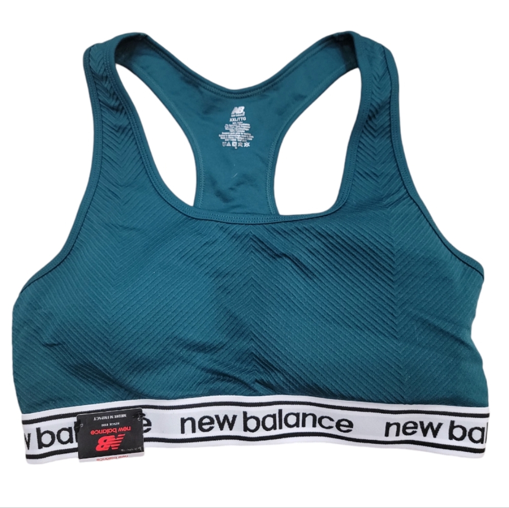 New balance green racerback sports bra XXL
